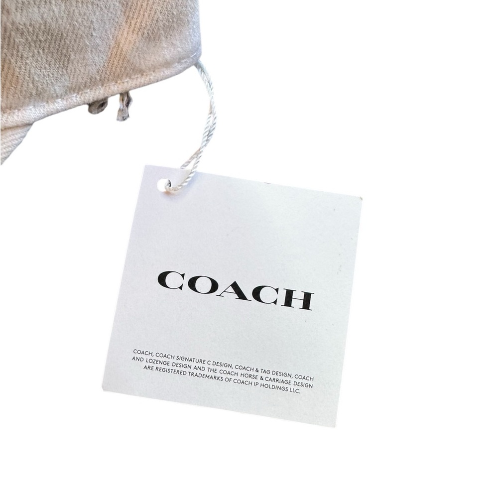 Coach Signature Denim Baseball Hat in Chalk, made of 100% cotton. - Picture 7 of 7